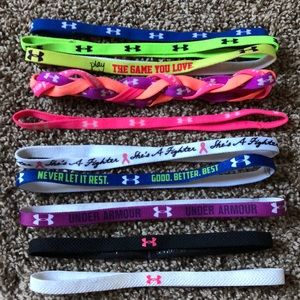 Lot of 10 Under Armour headbands